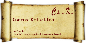 Cserna Krisztina névjegykártya